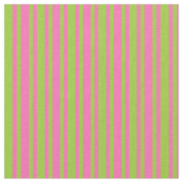Tecido Listras de cor verde e rosa quente (Detalhe)