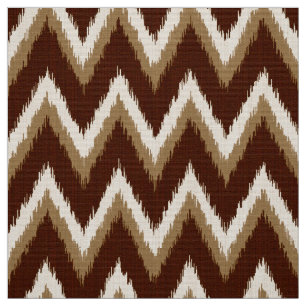 Tecido Listras de Ikat Chevron - castanho chocolate &