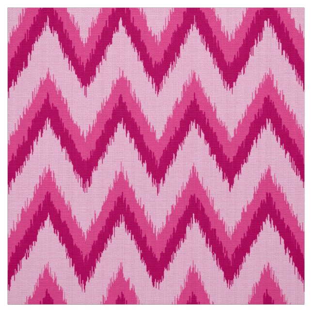 Tecido Listras de Ikat Chevron - fúcsia e rosas pálido (Modelo)