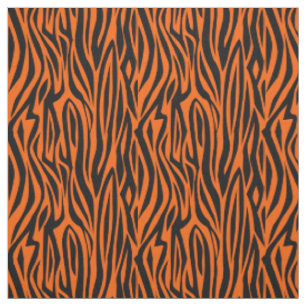 Tecido listras de tigre estampa animal selvagem laranja