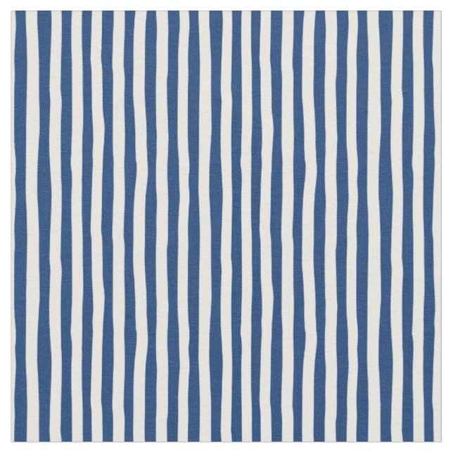 Tecido Listras Desiguais Azul Escuro e Branco (Detalhe)