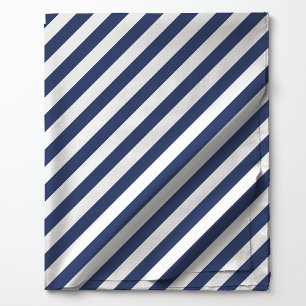 Tecido Listras Diagonais Azul Marinho