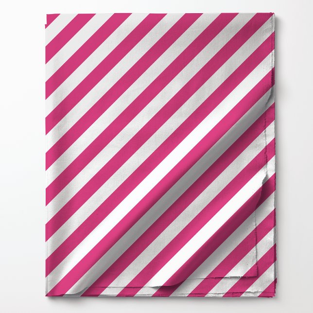 Tecido Listras Diagonais Rosa Quente Padrão (Criador carregado)
