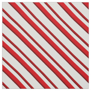 Tecido Listras dos doces, vermelho do peppermint & branco