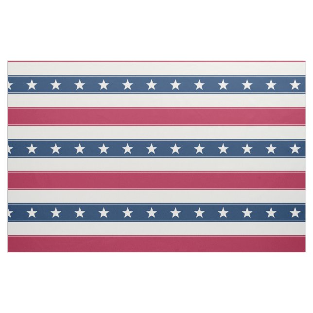 Tecido Listras e Estrelas Patrióticas (escala grande hori (Fat Quarter)
