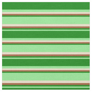 Tecido Listras Verdes, Verdes, Sienas E Largas Coloridas