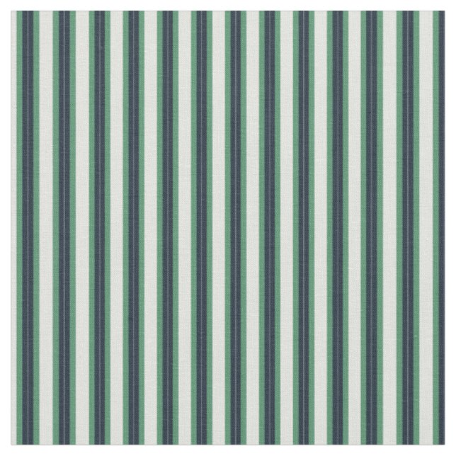 Tecido Listras Verticais Clássicas em Sage, Azul Marinho  (Detalhe)