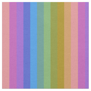 Tecido Listras Verticais de Arco-Íris em Pastel Suave