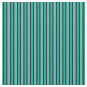 Tecido Listras Verticais Ousadas Turquesa e Azul-Marinho