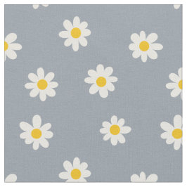 Tecido Little Daisies / dusty steel gray