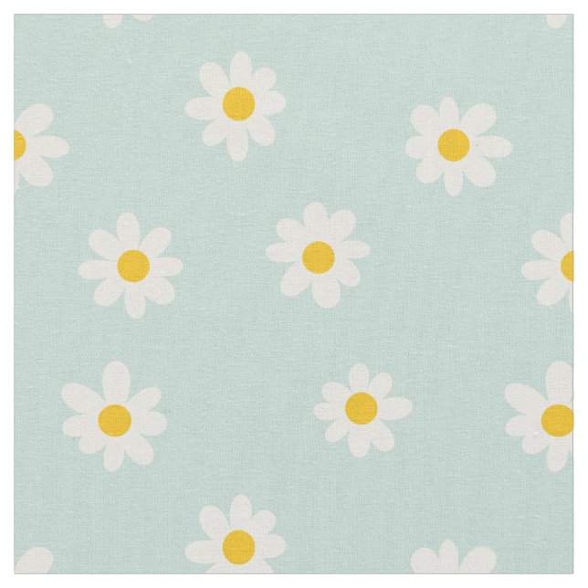 Tecido Little Daisies / soft teal  (Detalhe)
