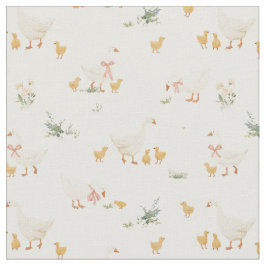 Tecido Little Floaters - Mama Goose with Goslings M 