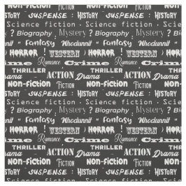 Tecido Livros Negros e Brancos