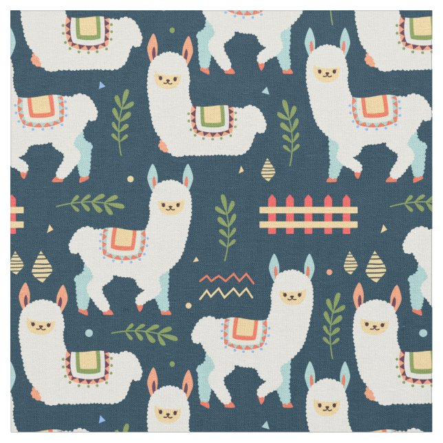 Tecido Llamas Cute (Detalhe)