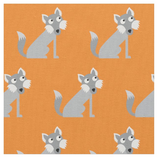Tecido Lobos-Foguosos-Fogueiros Filhos Berçário Laranja (Detalhe)