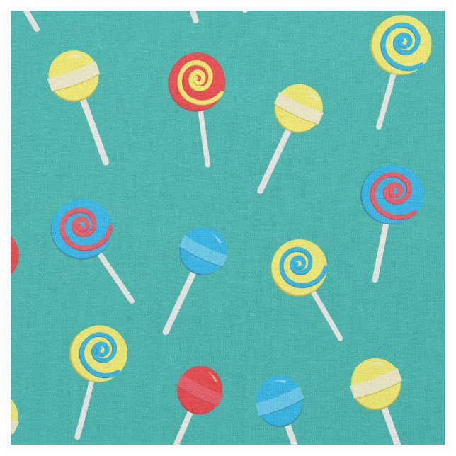 Tecido Lollipops Bonitos Crianças Doces Coloridos (Detalhe)