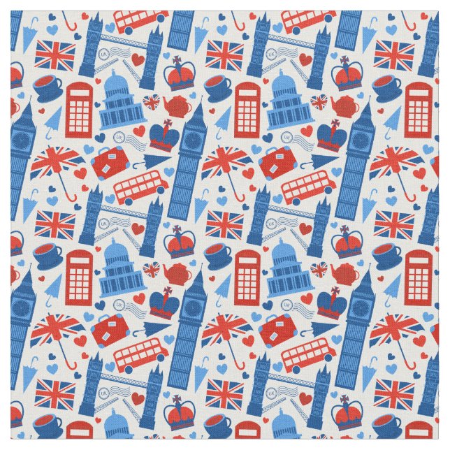 Tecido London England Pattern (Detalhe)