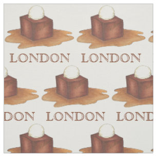Tecido London England Sticky Toffee Pudim UK Foodie