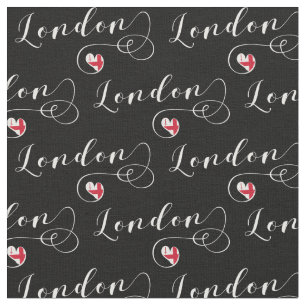 Tecido London Flag Heart, Inglaterra