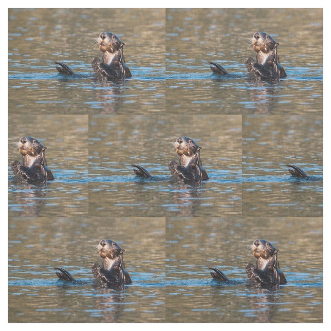 Tecido Lontra de mar ensolarada (Modelo)