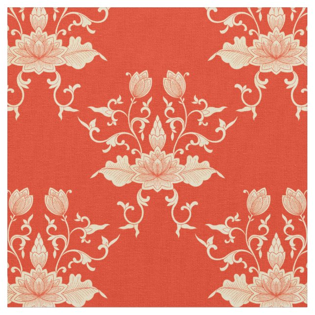 Tecido Lotus | Estilo Floral Chinoiserie (Detalhe)