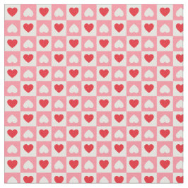 Tecido Love heart checkerboard