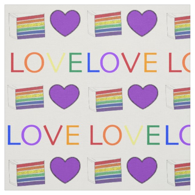 Tecido LOVE Rainbow Layer Weding Slice Slice Pride Oração (Modelo)