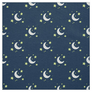 Tecido Lua e estrelas Impressão têxtil original no Mari