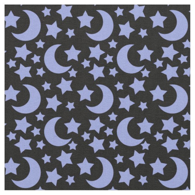 Tecido Luas e Estrelas de Lavanda Padrão Celestial (Detalhe)