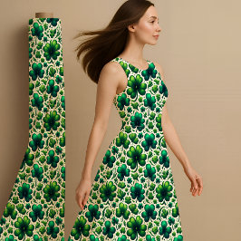 Tecido Lucky Shamrock St. Patrick’s Day Pattern Fabric
