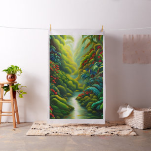 Tecido Lush Tropical RainForest Cheater Quilly Sew Panel