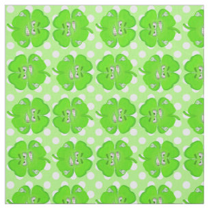 Tecido Lutar Contra O Shamrock Nos Pontos Brancos