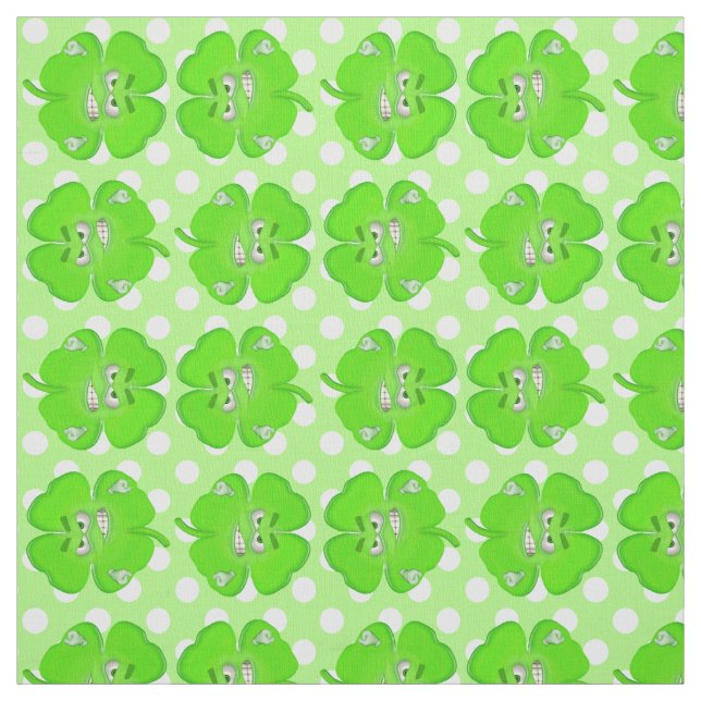 Tecido Lutar Contra O Shamrock Nos Pontos Brancos (Modelo)
