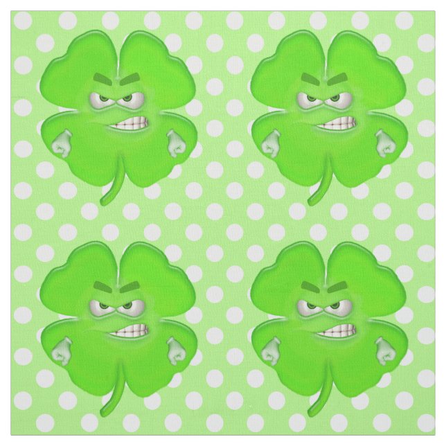 Tecido Lutar Contra O Shamrock Nos Pontos Brancos (Modelo)