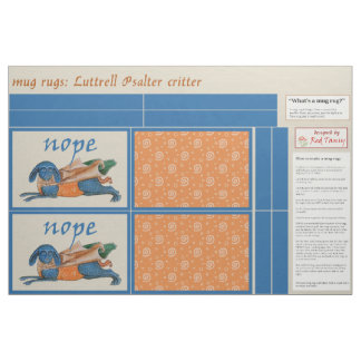 Tecido Luttrell Psalter Critter DIY Mug Rugs
