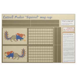 Tecido Luttrell Psalter "Squirrel" DIY Mug Rugs
