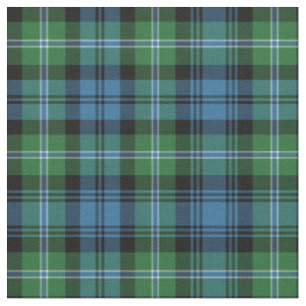 Tecido Lyon Tartan Pattern Blue e Green Irish Xadrez