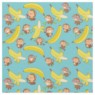 Tecido Macacos e bananas