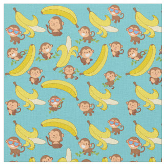 Tecido Macacos e bananas