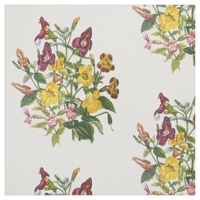 Tecido Macacos-flores (Modelo)