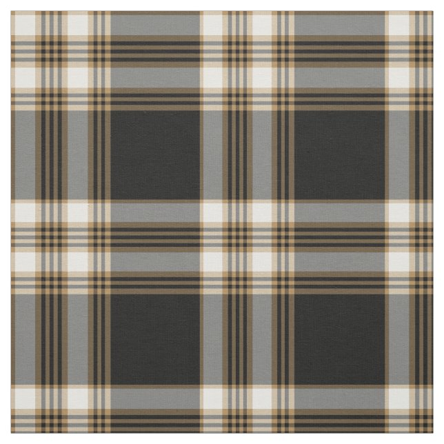 Tecido MacGuinness Tartan Black and Brown Irish Xadrez (Modelo)