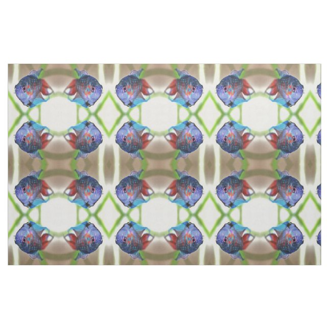 Tecido Macropodus Opercularis Peixes de Aquário (Fat Quarter)