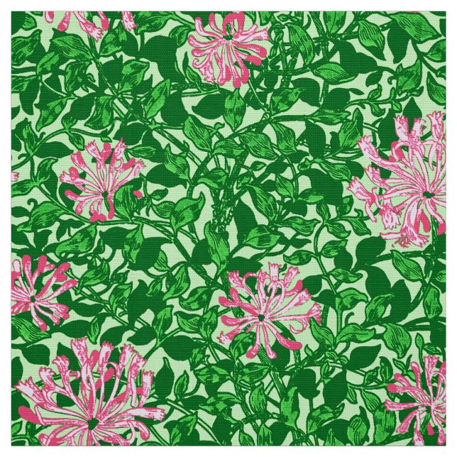 Tecido Madressilva, rosa e verde de William Morris (Modelo)