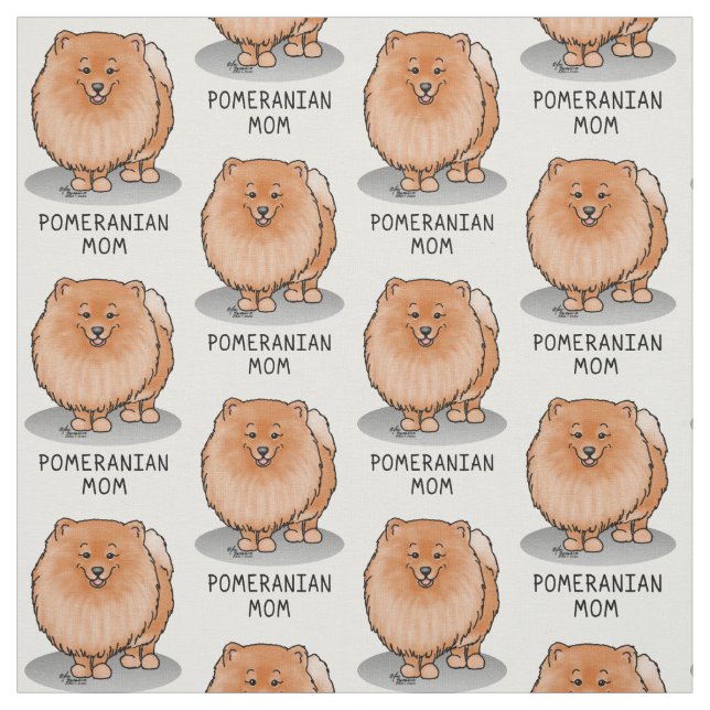 Tecido Mãe Pomeraniana Pom Mãe (Vermelho laranja) Cachorr (Modelo)