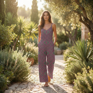 Tecido Magenta Moderno Geométrico Tribal Asteca Preto Cin