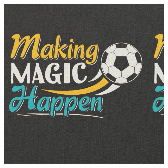 Tecido Magia do Fazer de futebol acontece (Detalhe)