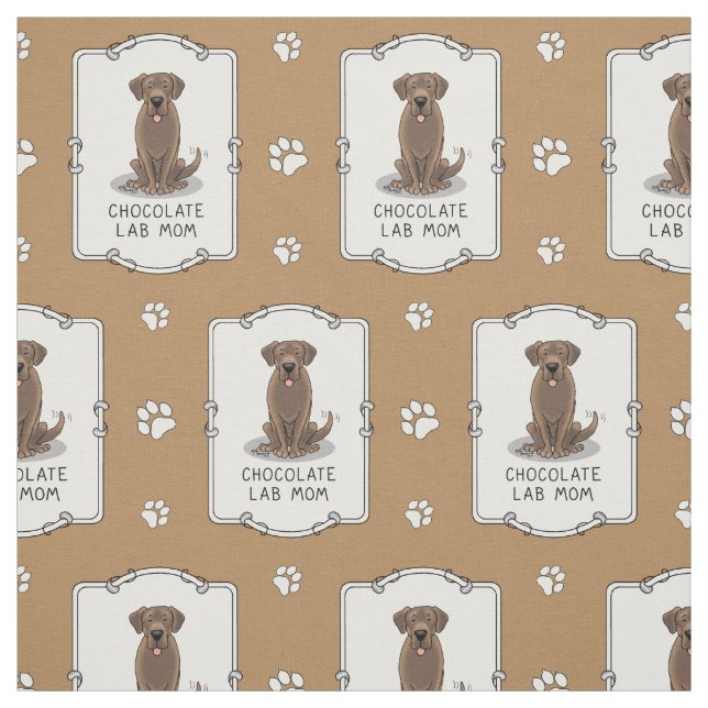 Tecido Mamãe de chocolate (Labrador Retriever Mãe) (Modelo)