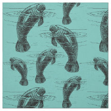 Manatee Illustration Pattern