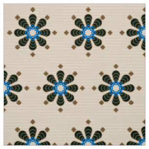 Tecido Mandala, Chocolate, Tan, Beige e Azul