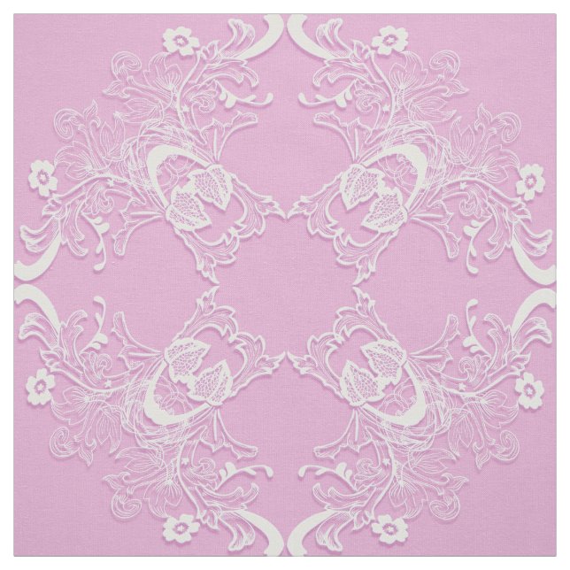Tecido Mandala. cor-de-rosa floral étnico (Modelo)
